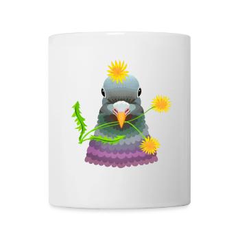 Löwenzahntaube - Tasse - Weiß - Vorne