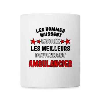 Les Meilleurs deviennent Ambulancier - Mug blanc - blanc - Devant