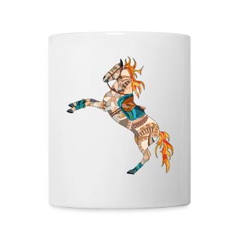 skurriles buntes Pferd - Tasse - Weiß - Vorne