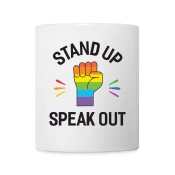 Pride Month - Stand Up. Speak Out. - Mug - white - Front