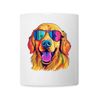 Vibrant Sunglass Pup - Mug - white - Front