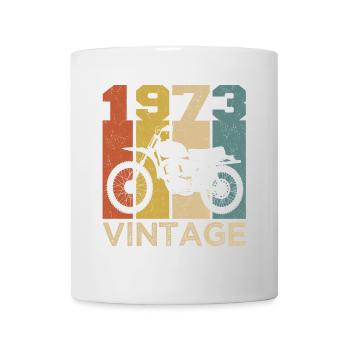 Retro Vintage Motorcycle 1973 Design - Mug - white - Front