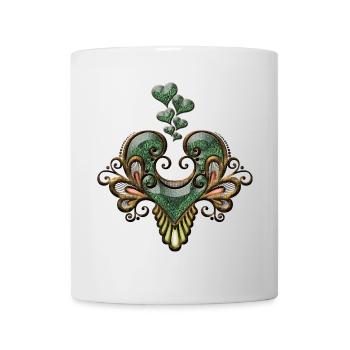 Wunderbares, elegantes Herz - Tasse - Weiß - Vorne