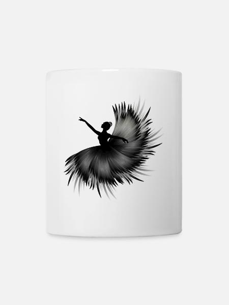 Silhouette de ballerine au plumage magnifique - Mug blanc - blanc