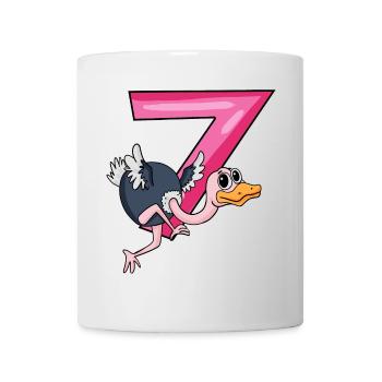 7 birthday 7 years old with animal motif - seven - Mug - white - Front