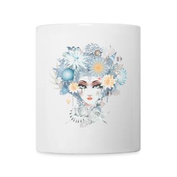 Portrait de sirène dans des couleurs pastel froides - Mug blanc - blanc - Devant
