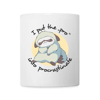 I Put the Pro in Procrastinate Sloth - Mug - white - Front