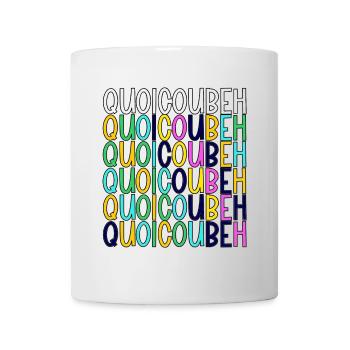 QuoiCouBeH Arc-en-Ciel en Grille - Mug blanc - blanc - Devant