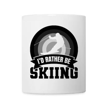 Je préfère aller skier - Mug blanc - blanc - Devant