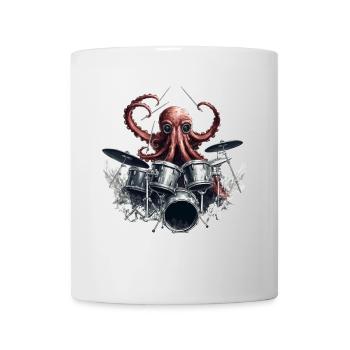 Drumtopus – The octopus with a beat in his blood - Mug - white - Front