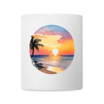 Sunset on the beach - Mug - white - Front