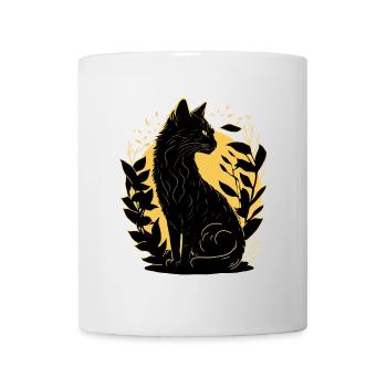 Katzen-Silhouette - Tasse - Weiß - Vorne