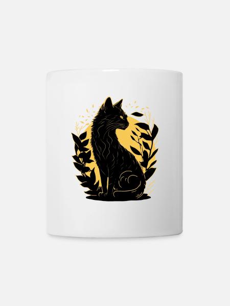 Silhouette De Chat - Mug blanc - blanc