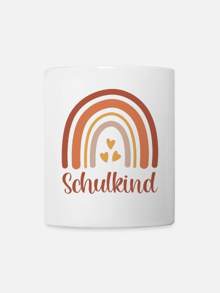 Schulkind Regenbogen Schulanfang Einschulung 2026 - Tasse - Weiß