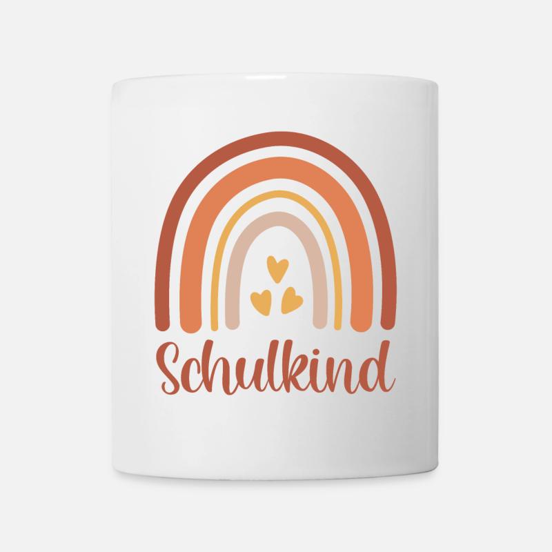 Schulkind Regenbogen Schulanfang Einschulung 2026 - Tasse - Weiß