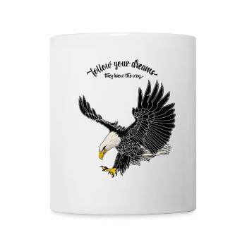 1208 Folge deinen Träumen baldeagle non schwarz - Tasse - Weiß - Vorne