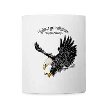1208 Suivez vos rêves baldeagle juste noir - Mug blanc - blanc - Devant