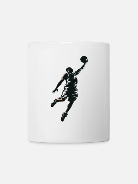 Basketball player making a dunk - Mug - white
