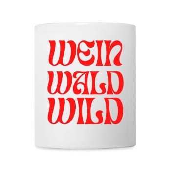 Wein Wald Wild - Tasse - Weiß - Vorne