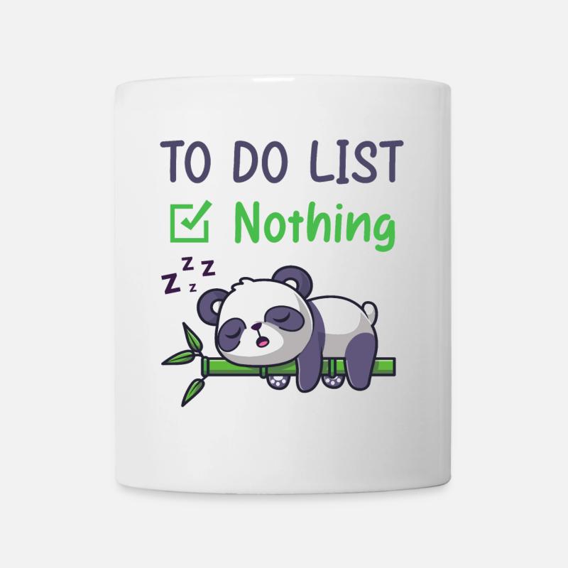 Panda schläft auf einem Bambuszweig - Tasse - Weiß