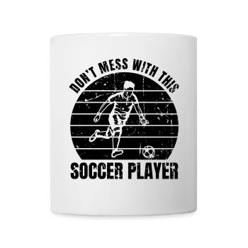 Drôle de slogan de football - Mug blanc - blanc - Devant
