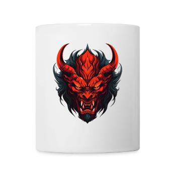 Scary demon head - Mug - white - Front
