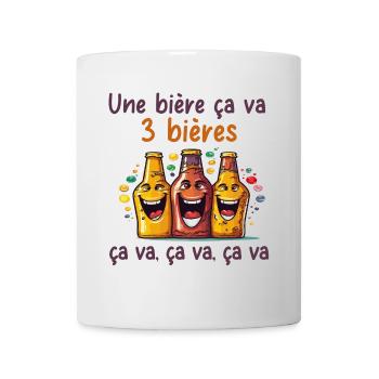 Un design drôle pour les amateurs de bière - Mug blanc - blanc - Devant