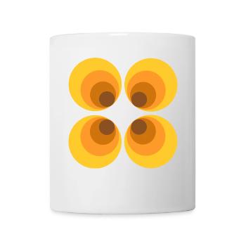 des années 70 motif de fleur - Mug blanc - blanc - Devant