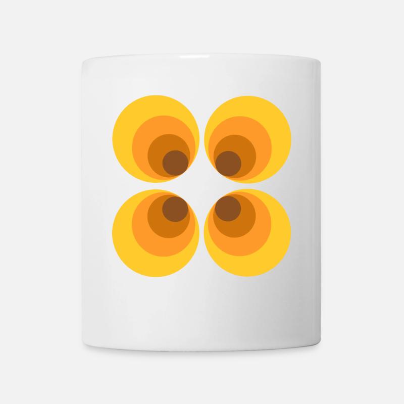 des années 70 motif de fleur - Mug blanc - blanc