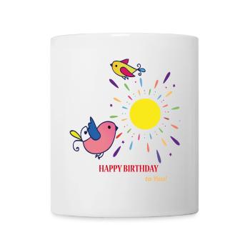 Joyeux anniversaire Geburtstag - Mug blanc - blanc - Devant