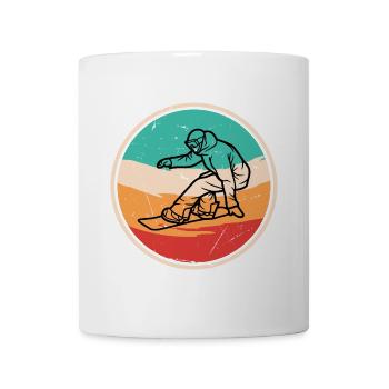 Vintage-Snowboard - Tasse - Weiß - Vorne