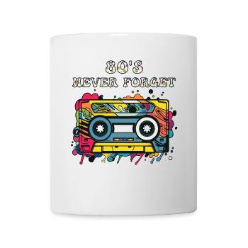 Die 80er Jahre, Never Forget, Audiokassette - Tasse - Weiß - Vorne