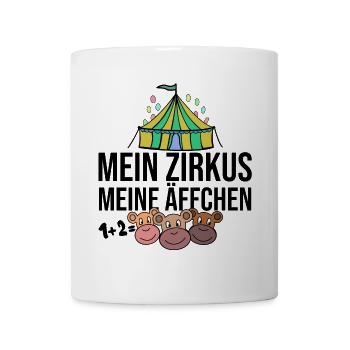 Mein Zirkus, Meine Äffchen - Tasse - Weiß - Vorne