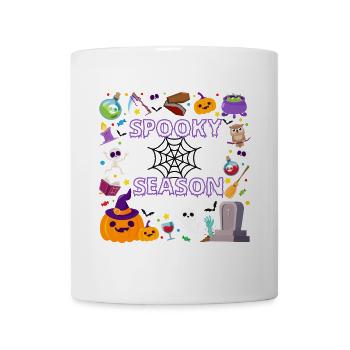 Halloween-Gruselzeit - Tasse - Weiß - Vorne