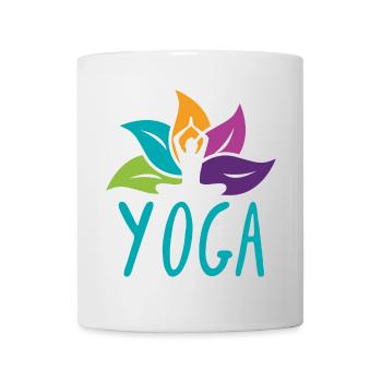 Vibrant Lotus Yoga Embrace - Tasse - Weiß - Vorne
