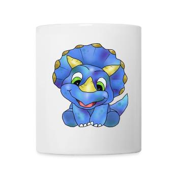 freundlicher Dino - Tasse - Weiß - Vorne