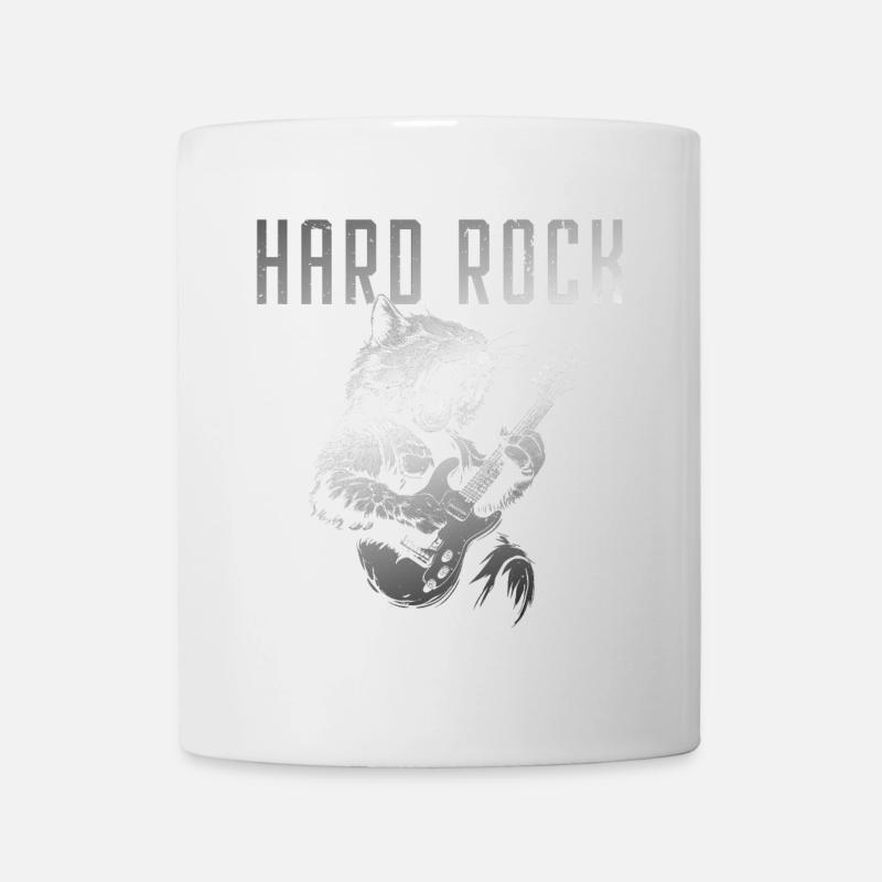 Hard rocking cat - Tasse - Weiß
