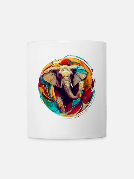Éléphant - Mug blanc - blanc
