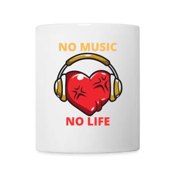 Pour les passionnés de musique: No Music No Life - Mug blanc - blanc - Devant