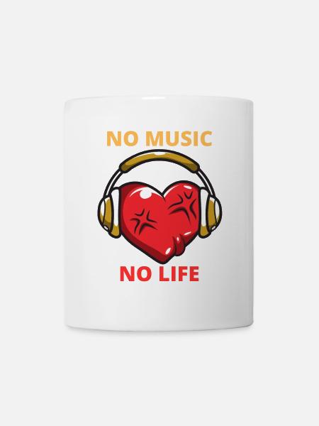 For music lovers: No Music No Life - Mug - white