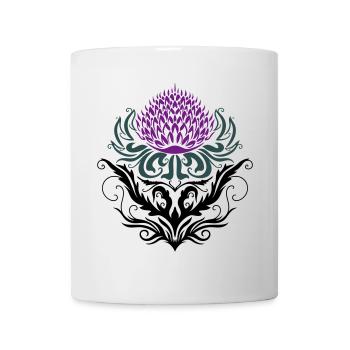 Distel lila Thistle - Tasse - Weiß - Vorne