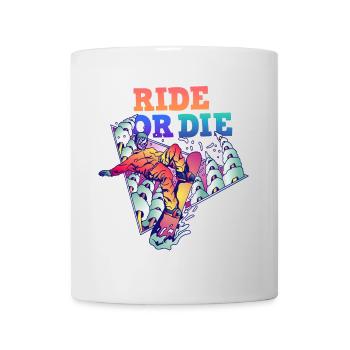 Snowboarder Ride or Die - Tasse - Weiß - Vorne