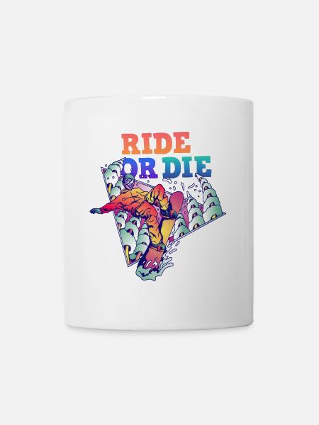 Snowboarder Ride or Die - Mug - white