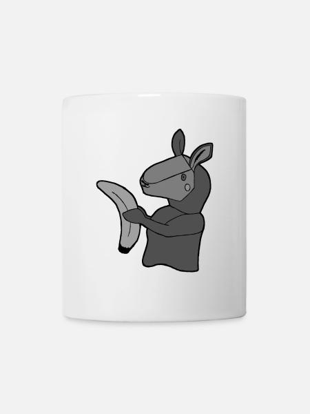Lama mit Banane - Tasse - Weiß