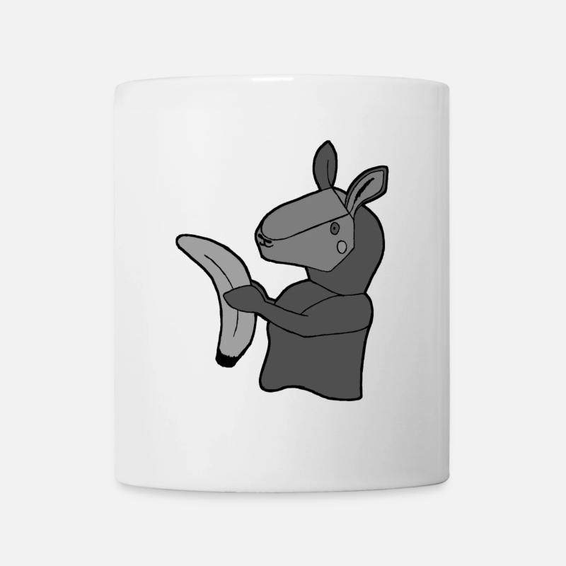 Lama mit Banane - Tasse - Weiß