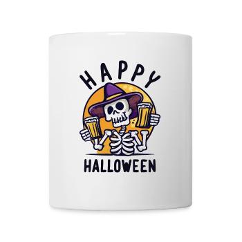 Frohes Halloween Skelett Bier - Tasse - Weiß - Vorne