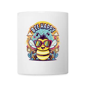 Abeille heureuse, Bee Happy - Mug - white - Front