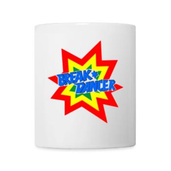 Lebhafte Breakdancer Motivgestaltung - Tasse - Weiß - Vorne