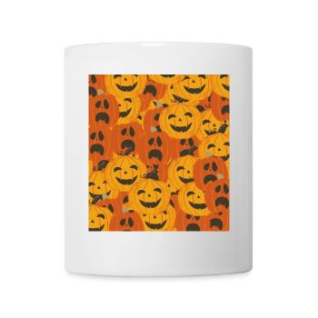 Citrouilles effrayantes motif d’Halloween - Mug blanc - blanc - Devant