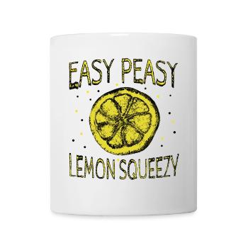 Easy Peasy Lemon Squeezy, Zitronen-Sommerlimonade - Tasse - Weiß - Vorne